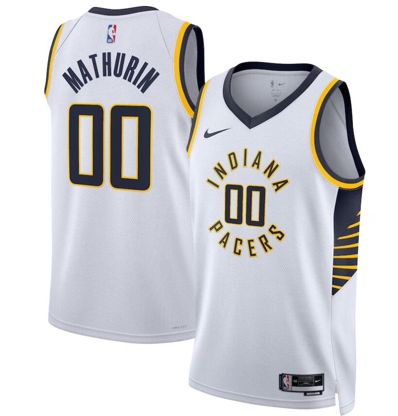 Men Indiana Pacers 00 Bennedict Mathurin white Nike Association Edition Swingman NBA Jersey